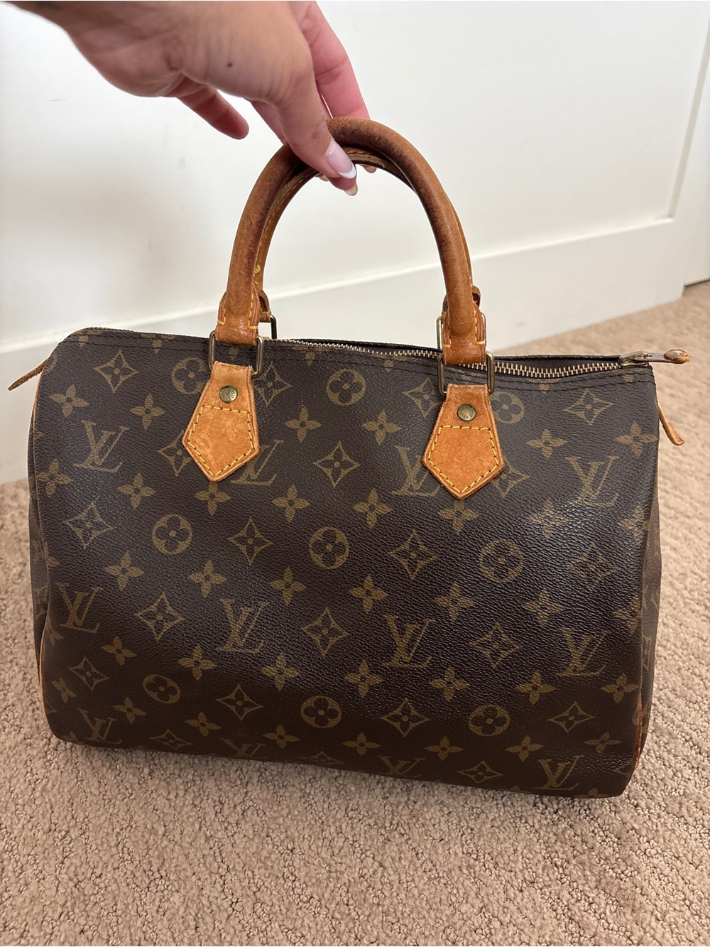 Louis Vuitton Monogram Canvas Top-Handle Satchel in Brown and Tan - Picture 2 of 8